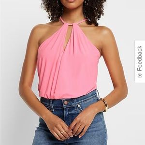 Express Surplice Cutout Halter Cami